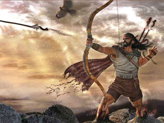 آبریزگان ، آب بازی و یادبود آرش کمانگیر